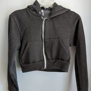 🎉 American Apparel Medium (M) Gray Crop Top Hoodie (3/$10)